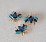 Blue Wasp Lapel Pin