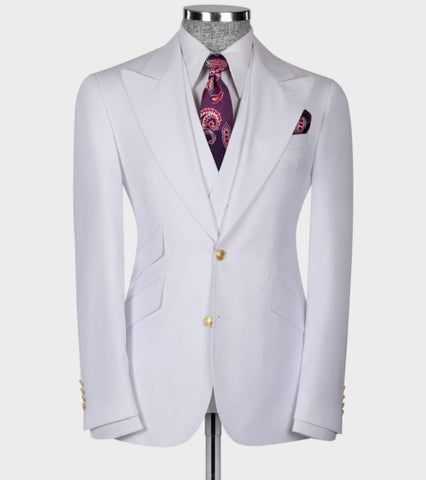 White 3pc Suit