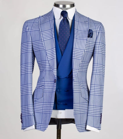 Blue Plaid Suit